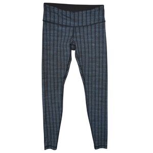 lululemon athletica Blue Black Patterned High-Rise Leggings